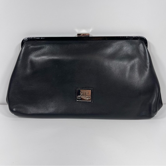 Rosie Pope Handbags - Rosie Pope Maternity Soft Black Leather Diaper Clutch